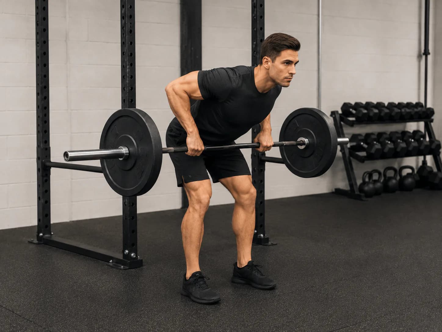 Barbell row exercise