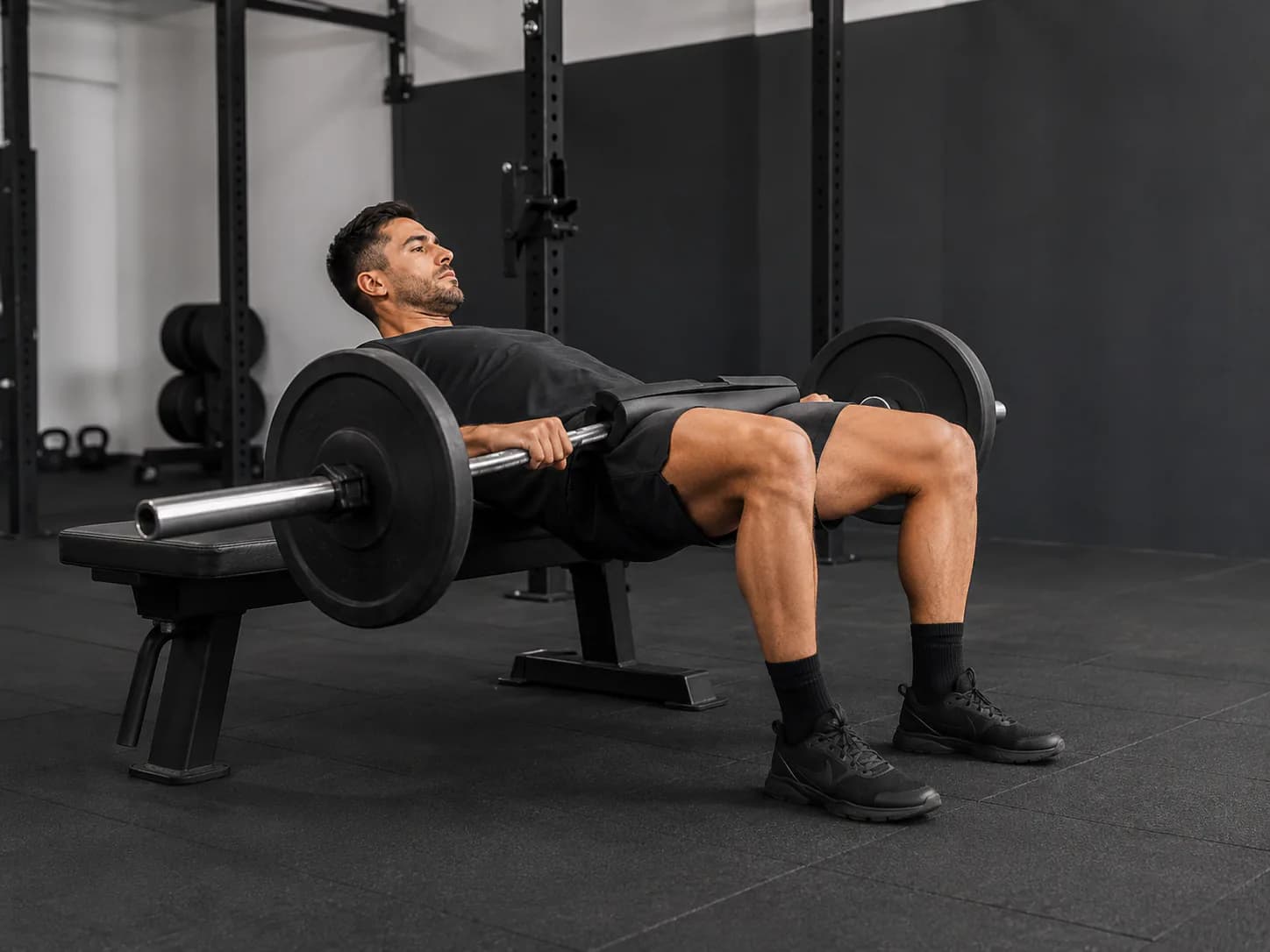 Barbell hip thrust exercise
