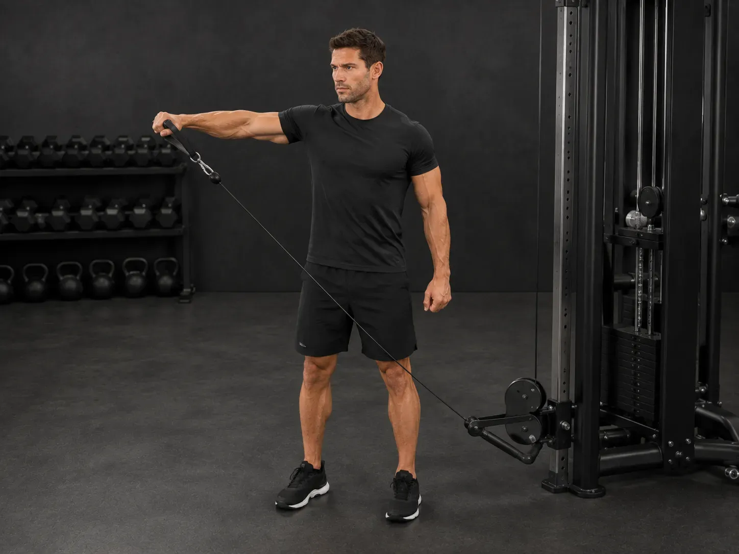 Cable lateral raise exercise