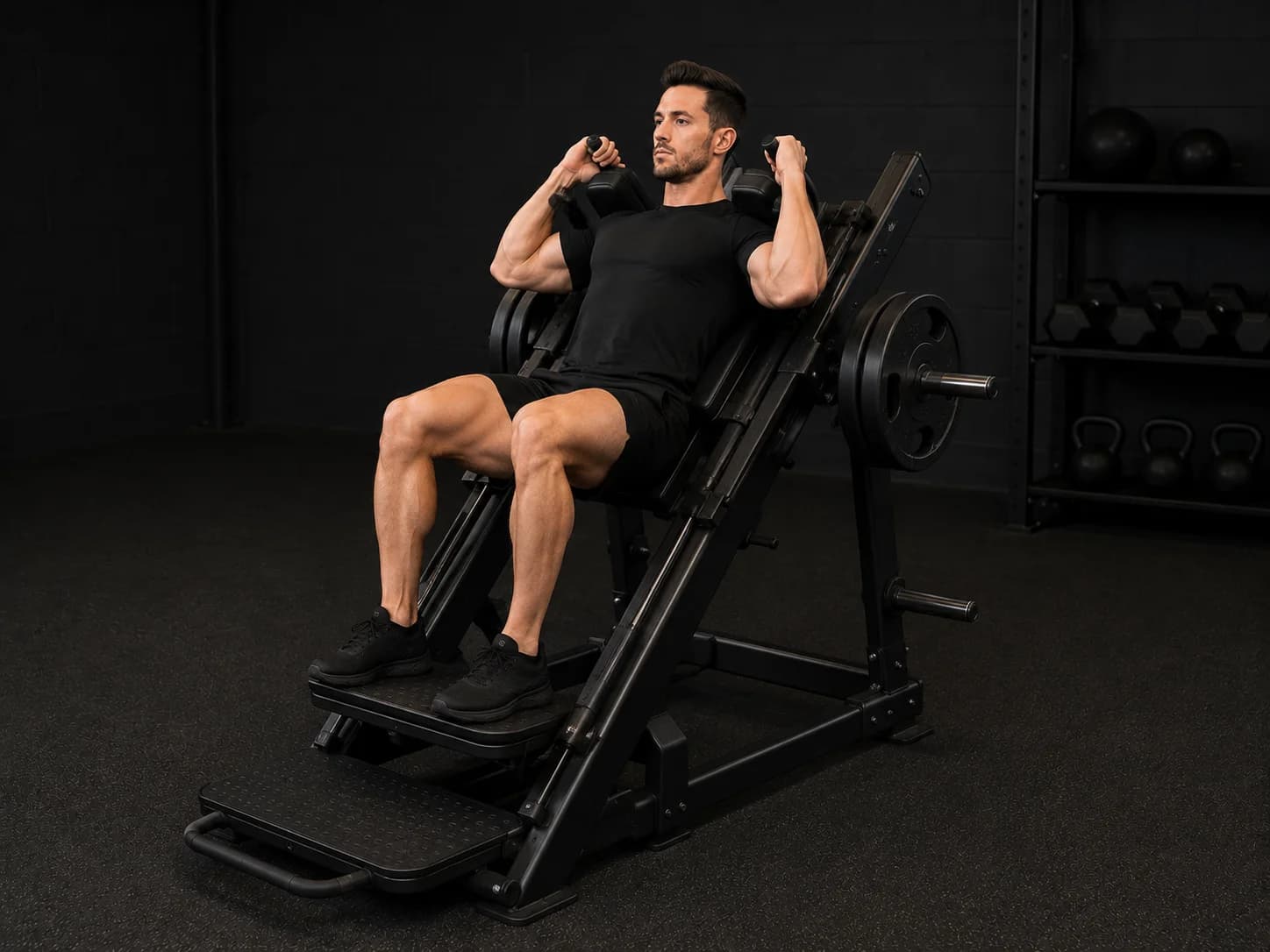 Hack squat exercise